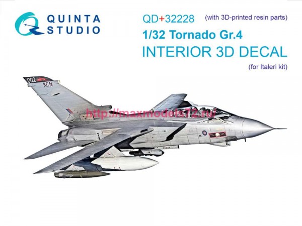 QD+32228   3D Декаль интерьера кабины Tornado Gr.4 (Italeri) (с 3D-печатными деталями) (thumb82883)